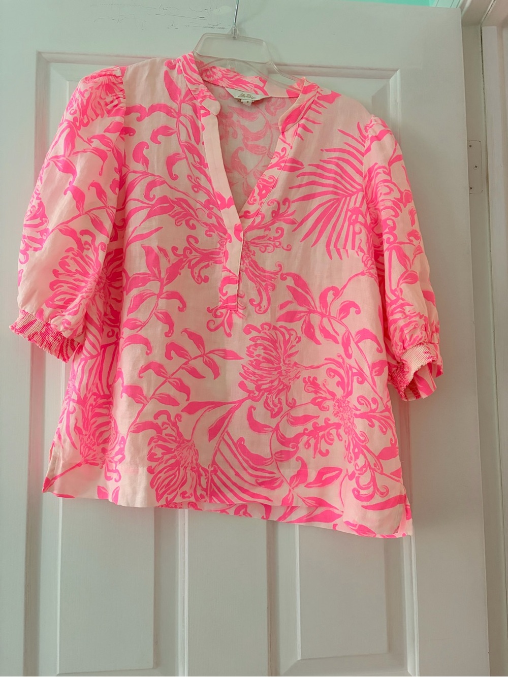 Lilly Pulitzer Pink Floral Popover Tunic